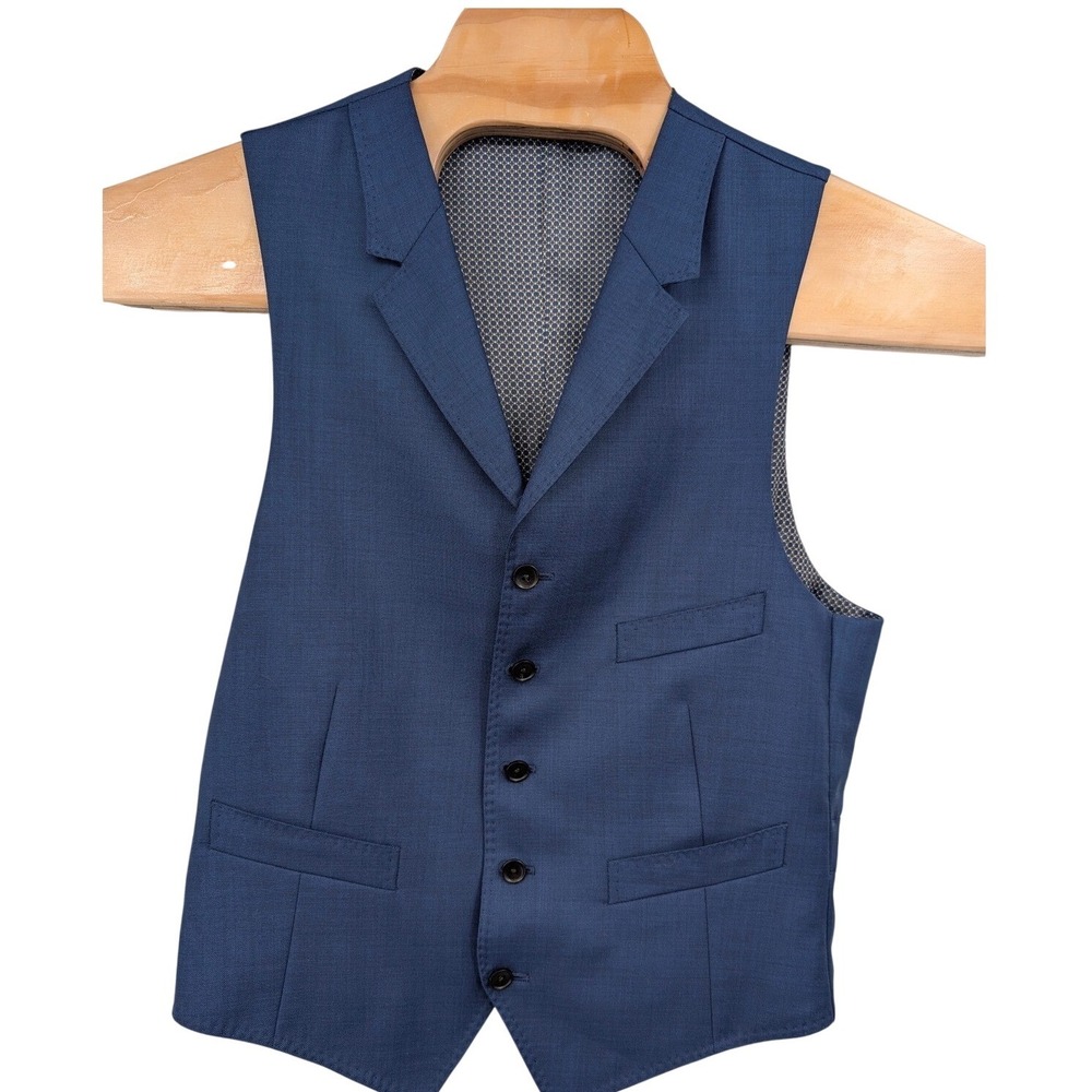 Suit Supply‎ Men's Ferrara Perennial Wool Suit Vest 5 button Blue sz 46